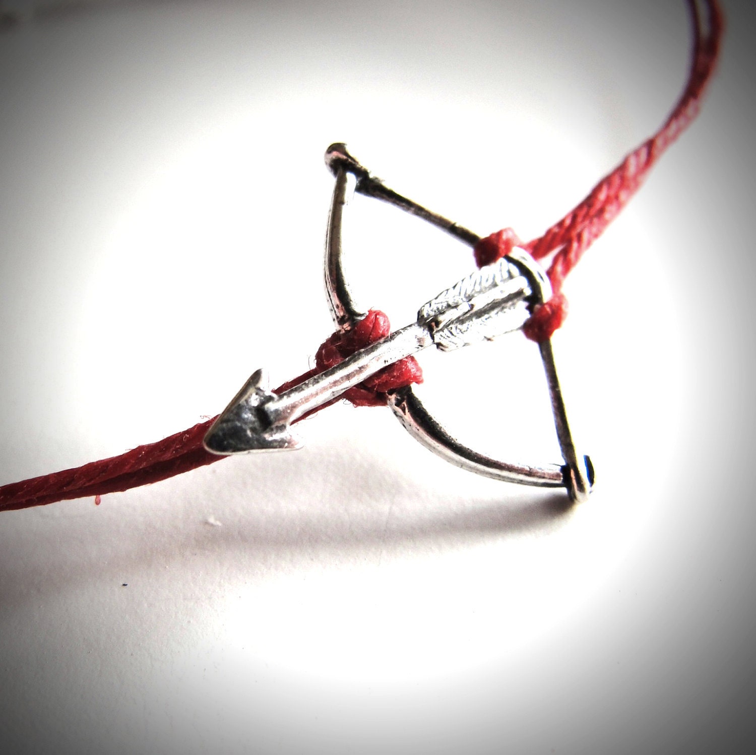 Sterling Katniss - Hunger Games linen bracelet