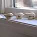 Birthday gift ... Handmade polymer clay birds, 3 ... Word Birds ... Life Is Good, White