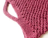 Raspberry Red Market Grocery Handmade Hemp Eco Bag