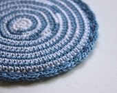 Potholder - Modern Country Kitchen -  Colorlful Circles Crochet Handmade