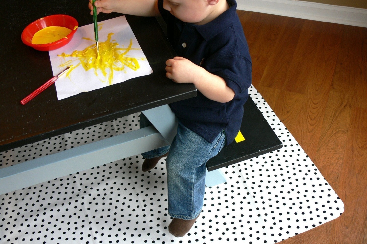 Oilcloth Splat Mats craft mat table cloth boy green camo play room