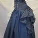 Lady Arabella - Custom Size - Blue Brocade Corset, Puff Sleeve Top, Skirt, and Add-A-Bustle by LoriAnn