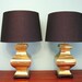 Vintage HOLLYWOOD REGENCY Pair BRASS Chinoiserie Ginger Jar Lamps