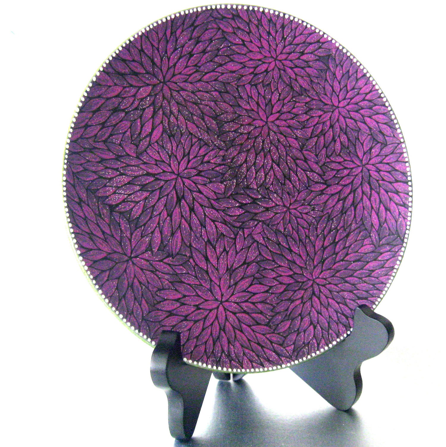 Decorative Plate: Purple Hand painted decorative plate can be personalized