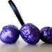 Metallic Amethyst Walnut Christmas Ornaments set of three 3