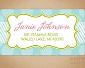 Address Labels Dots and Stripes