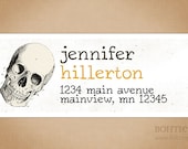 Custom Return Address Labels: Halloween Skull