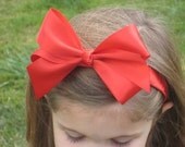 Snow White headband Bow Red Satin Halloween