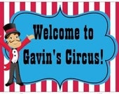 18"x12" Welcome Lawn Sign Circus Carnival Personalized Il_170x135