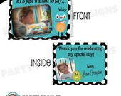 Set of 10 Monster Party Folded DELUXE Thank You Cards with Photo Il_170x135