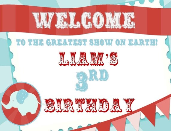 18"x12" Welcome Lawn Sign Vintage Circus Carnival Personalized Il_570xn