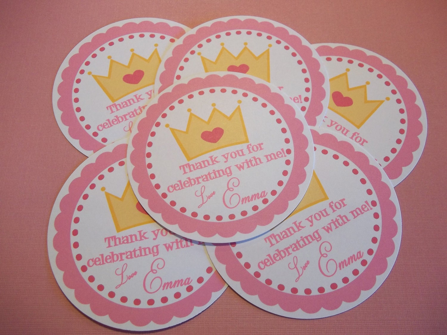 Set of 12 Princess Birthday Party Favor Tags Il_570xn