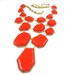 Statement necklace Bright Orange Abstract Geo Extra Bold Statement Necklace Statement jewelry by Ezzaexclusive