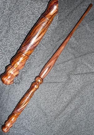 COCOBOLO Handmade MAGIC WAND, Pagan, Wicca, Fairy, Wizard, Druid