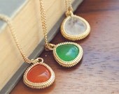 yeahhello. indian teardrop crystal necklace