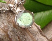 Labradorite Gemstone Pendant in Recycled Sterling Silver, Round 8mm