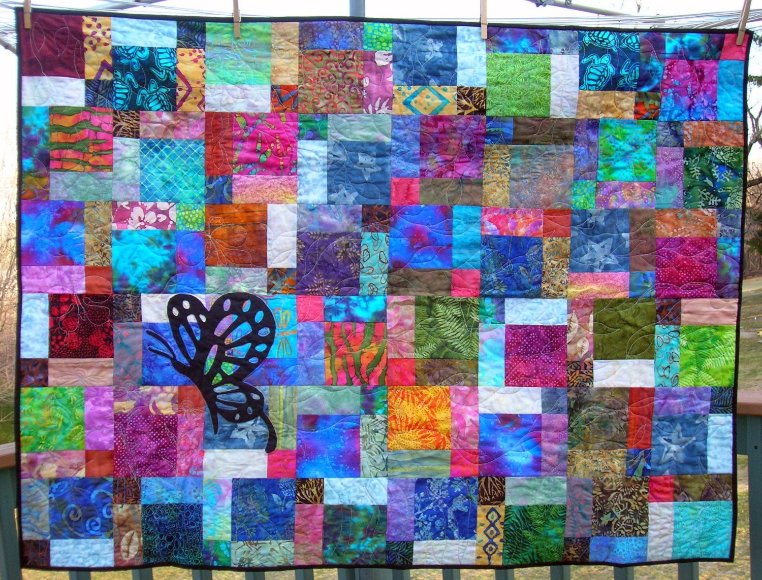 A Breath of Air - Team Quiltsy Batik Challenge Quilt