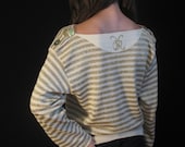 Jean Charles Castelbajac // Vintage 80s Slouch Sweater // S // Gold Stripes for Iceberg