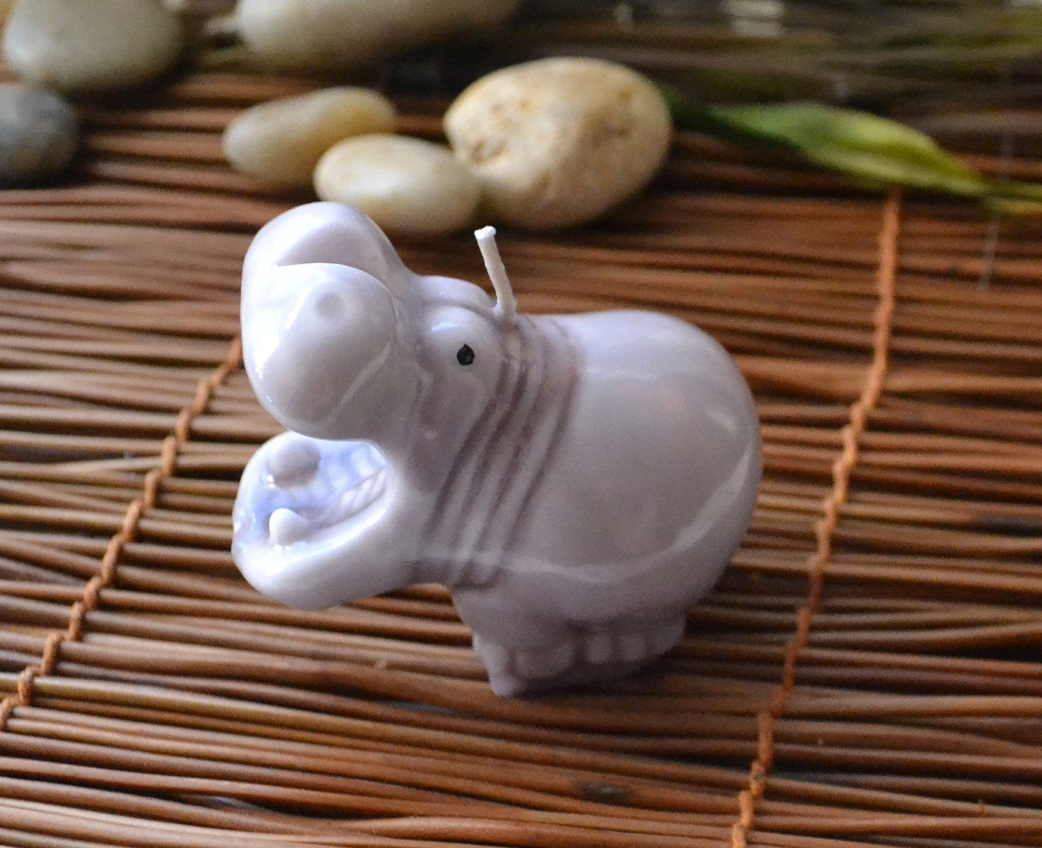 I Want a Hippopotamus for Christmas Hippo Candle