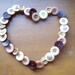 Wedding decor brown, cream, beige shabby chic handmade wooden button heart wreath