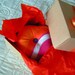 Bright Modern Pincushion in an Origami Gift Box