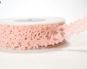 Floral Felt Ribbon - Pink (2 yards)