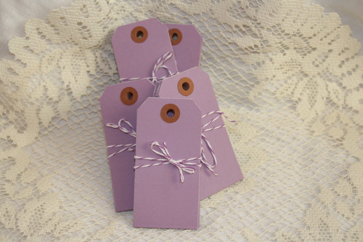Colored Shipping Tags - Medium - Lavender - 10 pack