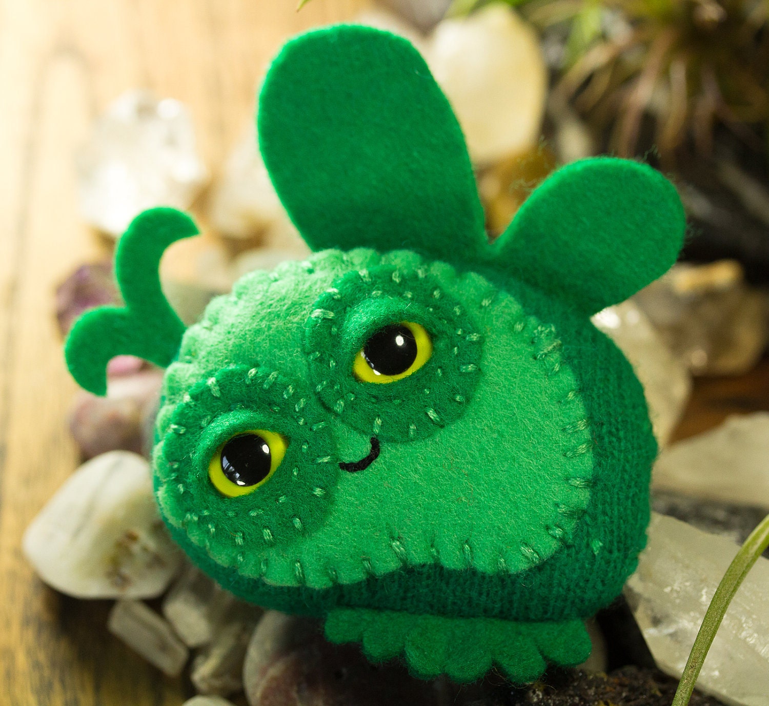 sweet lil mama lacewing fly in green recycled cashmere