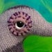 RESERVED for Starlight tiny mini purple and lavender sea horse baby in lambswool and merino