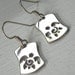 EARRINGS - Sea Turtle Dog Tag Sterling Silver Earrings - Silver Sea Turtle Earrings - Unique Handcrafted Turtle Jewelry