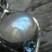 Moonstone Necklace - Rainbow Moonstone Blue Topaz Pendant -  Sterling Silver Swirl Gemstone - Moonstone Topaz Jewelry - Winter Blue Ice