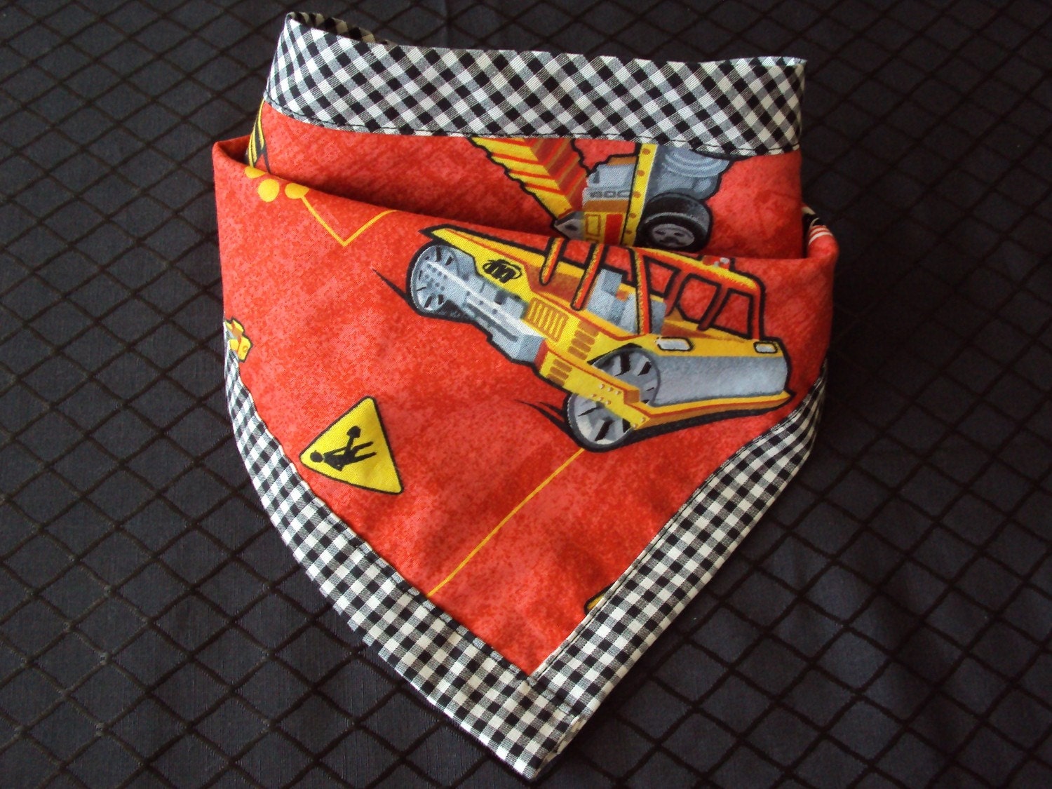 Boys Construction Zone Set three piece set pants bib burp pad diaper cover OOAK  pantaloons knickers new born