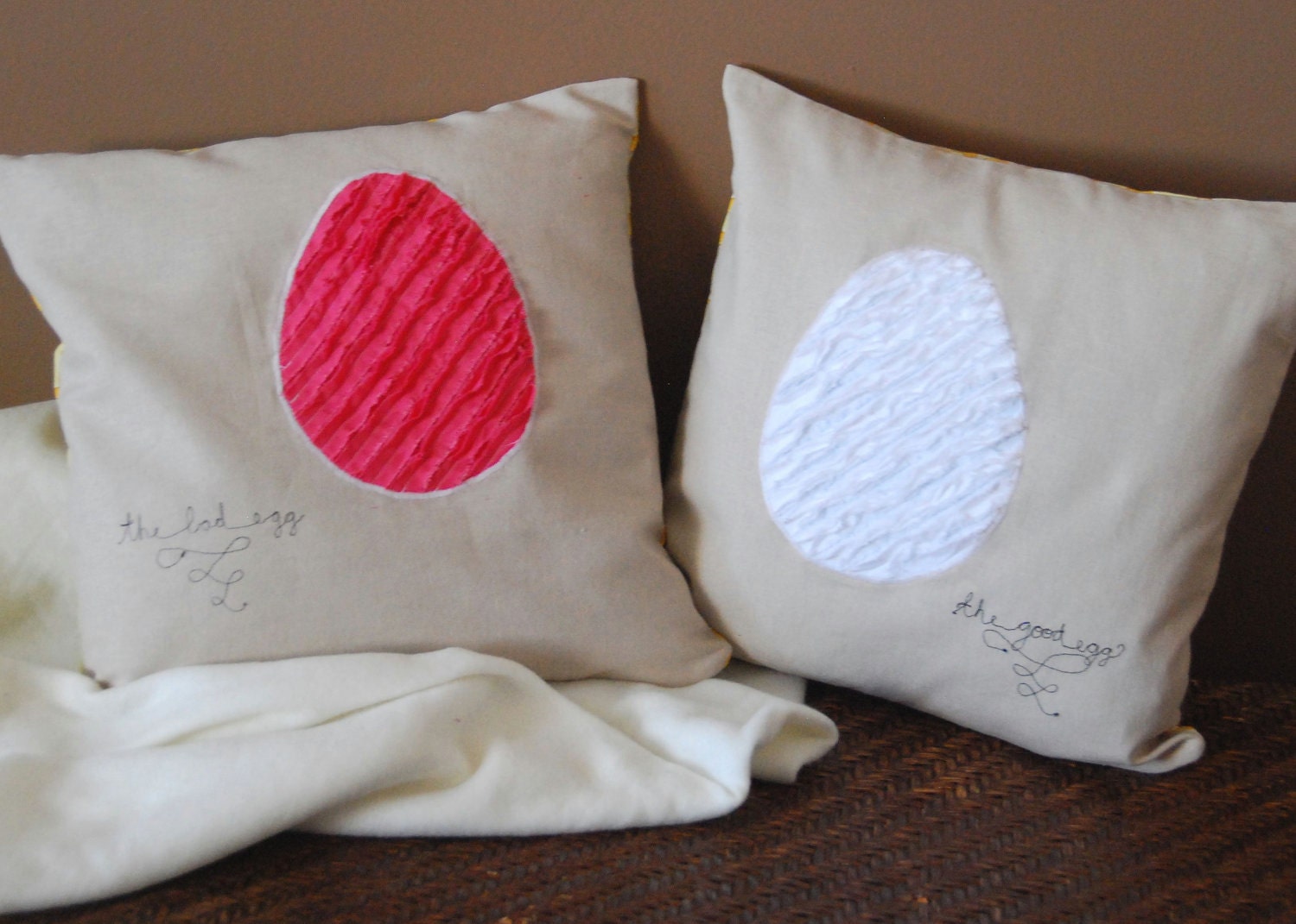 Easter Egg Pillows - Good & Bad Eggs