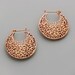 Rose Gold Lace Earrings - Large Rose Basket Earrings - Handmade 18k Rose Gold Plated Jewelry