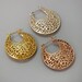 Rose Gold Lace Earrings - Large Rose Basket Earrings - Handmade 18k Rose Gold Plated Jewelry