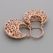 Rose Gold Lace Earrings - Small Basket Earrings - Handmade 18K Rose Gold Plated Jewelry