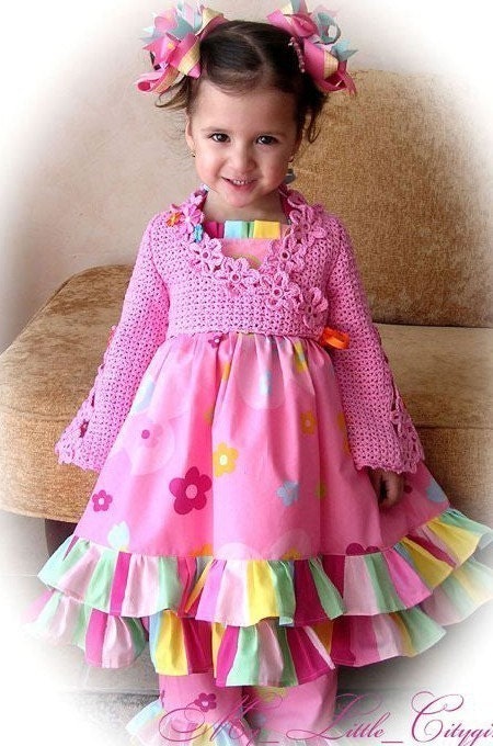 Flower Power Bolero Sizes 2-12 Pattern/Ebook CROCHET
