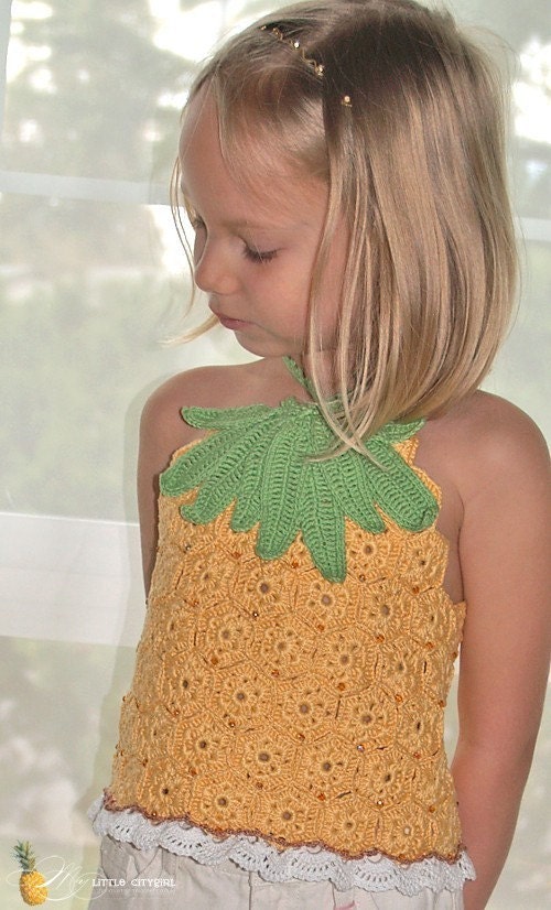 Fruity Fun. Pineapple Top Sizes 2-12 Pattern/Ebook Crochet