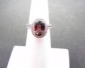 AAAA 3.08 Carat 10x8mm Rare Natural Watermelon Tourmaline set in 14K White gold diamond bridal set(.50ct) 0973 B108