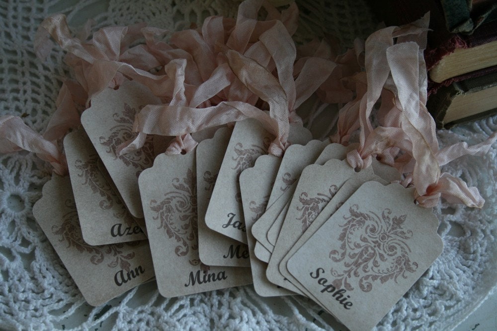 PLACE CARD / Escort Card -50 Custom Name Cards/ Place cards / Table Numbers - weddings, events, - choose your design, ribbon, font