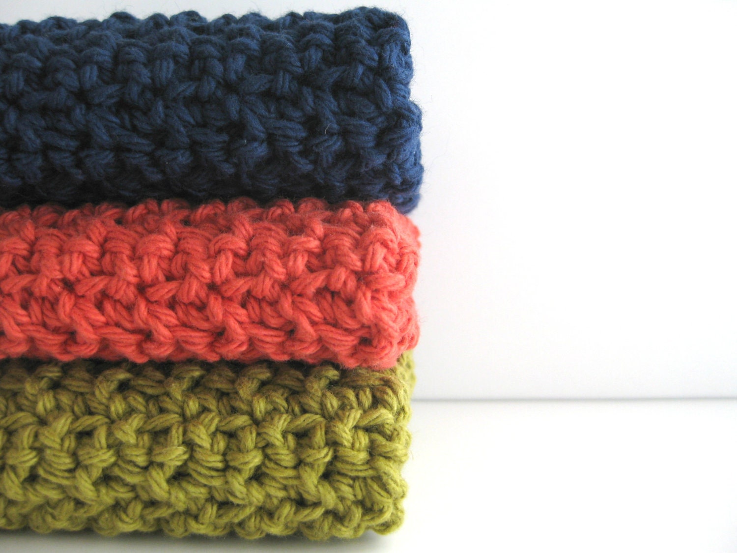 cotton crochet dishcloths AND you can pick the colors