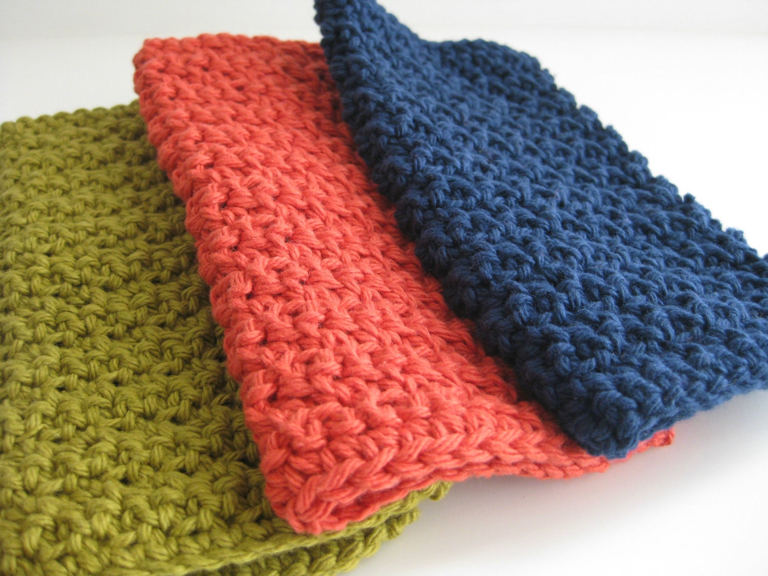 cotton crochet dishcloths AND you can pick the colors