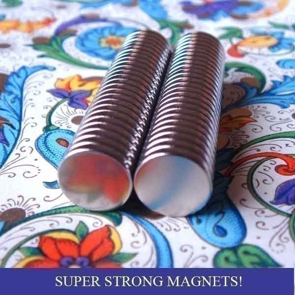 100 Neodymium Rare Earth Magnets - 3/8 Inch Diameter - Great for glass tiles, bottle caps, scrabble tiles, buttons, etc