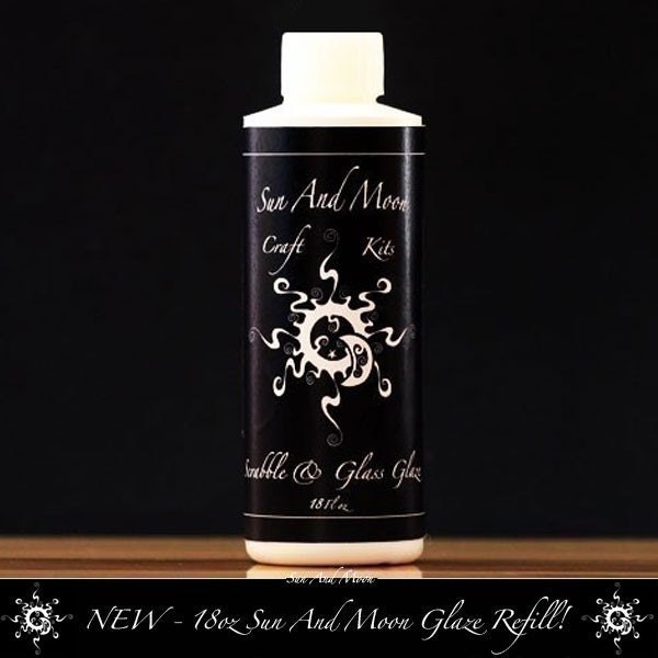18oz Bottle - Sun And Moon Glaze for Glass, Scrabble, Bottle Caps, Scrapbooking and more...