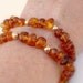 Genuine Honey Baltic Amber Gold Filled Stretch Bracelet