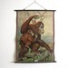 RESERVED Vintage Antique School Wall Chart Natural History Zoology Orangutan Monkey Primate 1900s Austin Modern