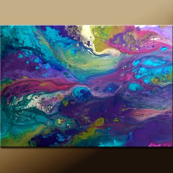 Abstract Modern Art Painting 36x24 Original Contemporary Art by Destiny Womack - dWo - Sea of Tranquility ON SALE