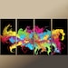 4pc Abstract Canvas Art Painting - 72x36 Contemporary Original Modern Art by Destiny Womack - Ready to Ship - dWo - Rejoice