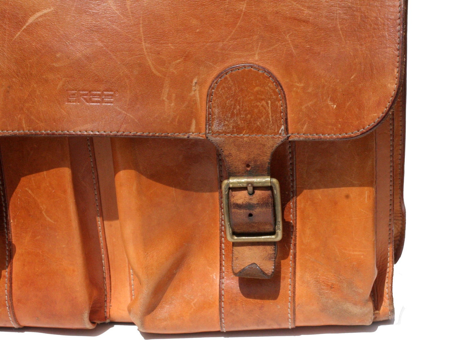 Vintage BREE Tan Leather His or Hers Briefcase