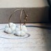 White Flower Wheels Earrings